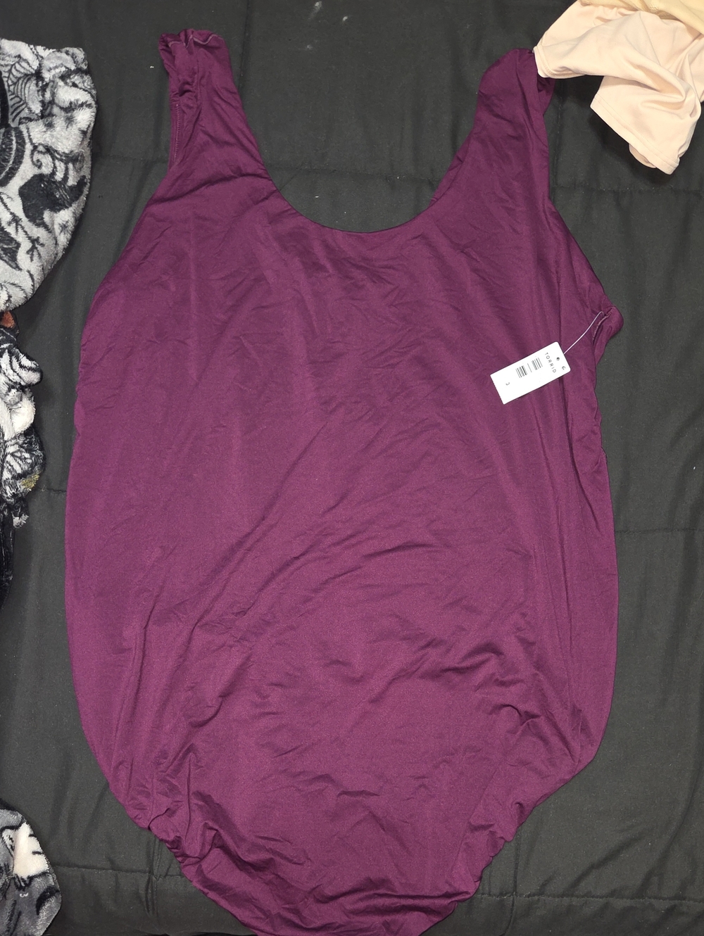 torrid Scoop Neck Bodysuit in Plum
